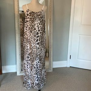 Silk Leopard Print Sundress